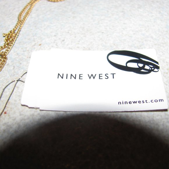 Nine West Gold Tone Glass Seed Bead Necklace - Picture 3 of 5